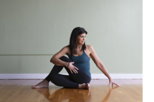 Image of Marca Katz practicing yoga.